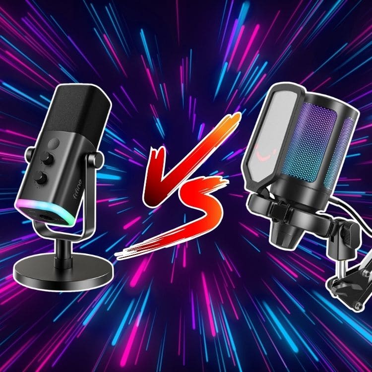 Imagem do  Microfone Fifine AM8 Vs o A6t.