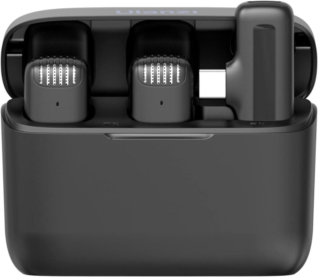 Ulanzi J12 — fone de ouvido de lapela dinâmico sem fio